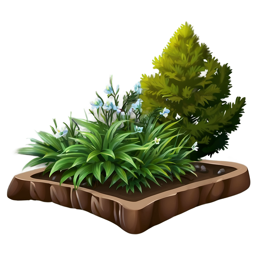 Evergreen Flower Bed Png Sjw16