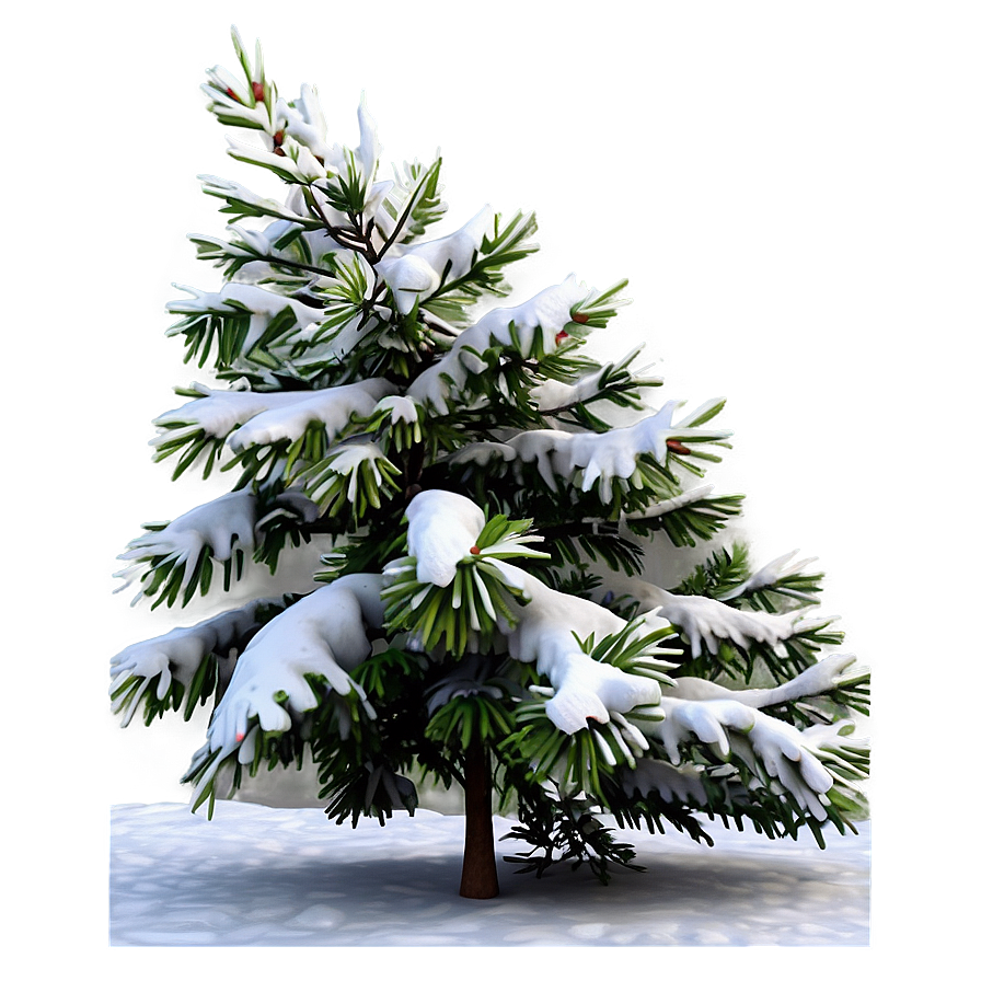 Evergreen Tree In Snow Png Xyc