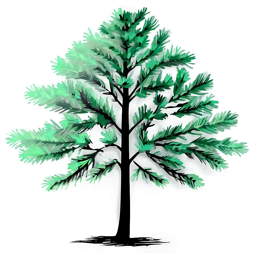 Evergreen Tree Silhouette Png 70