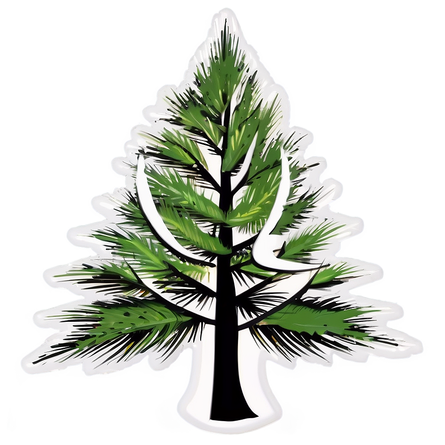 Evergreen Tree Silhouette Vector Png Sdw62