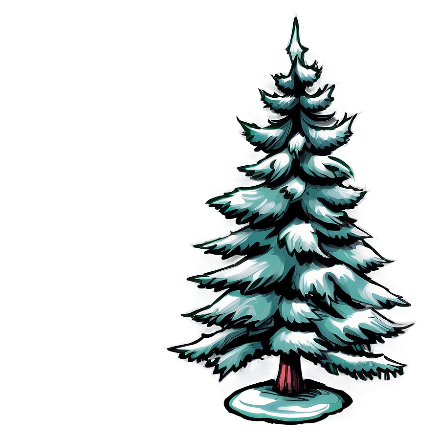 Evergreen Tree Sketch Png Ron46