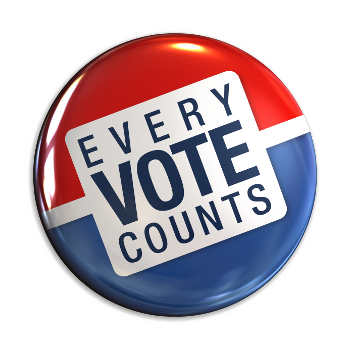 Every Vote Counts Button