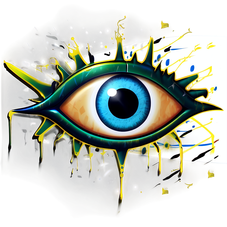 Evil Eye Graffiti Png Tig64