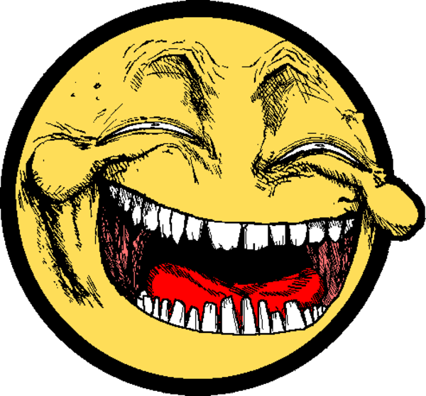 Exaggerated Laughing Face Graphic