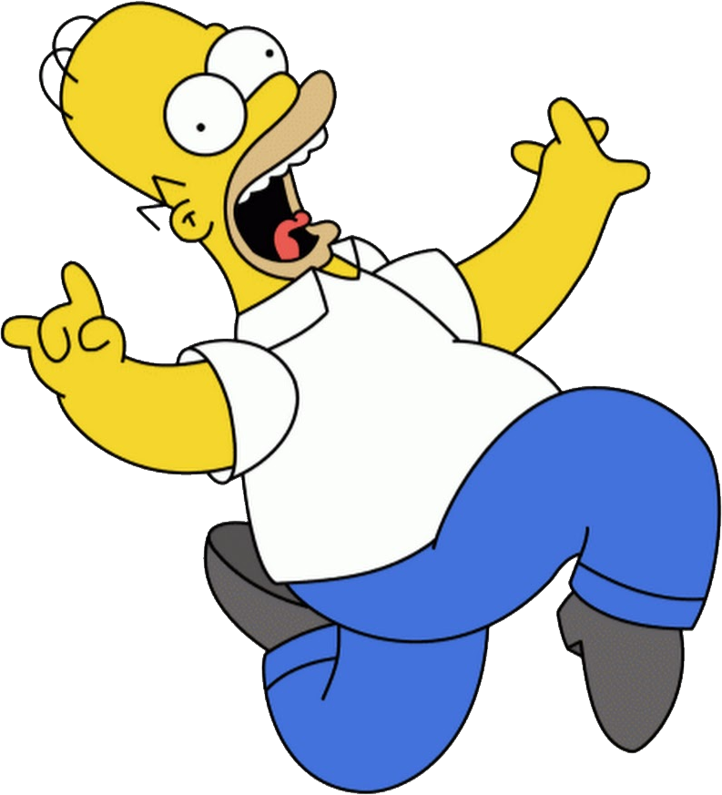 Excited Homer Simpson