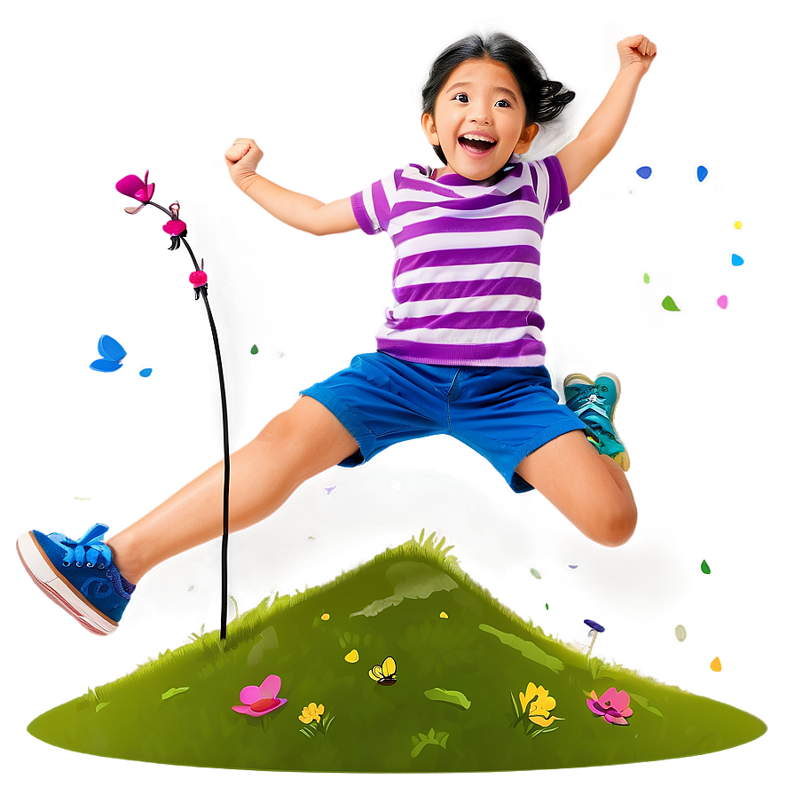 Excited Jump Illustration Png Wfp