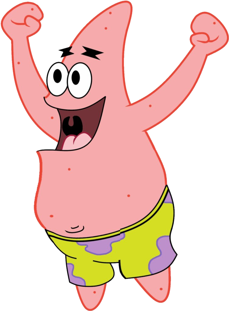 Excited Patrick Star Cartoon