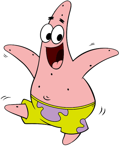 Excited Patrick Star Cartoon