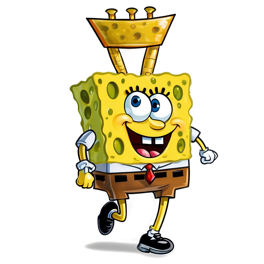 Excited Spongebob Running Png Lik46