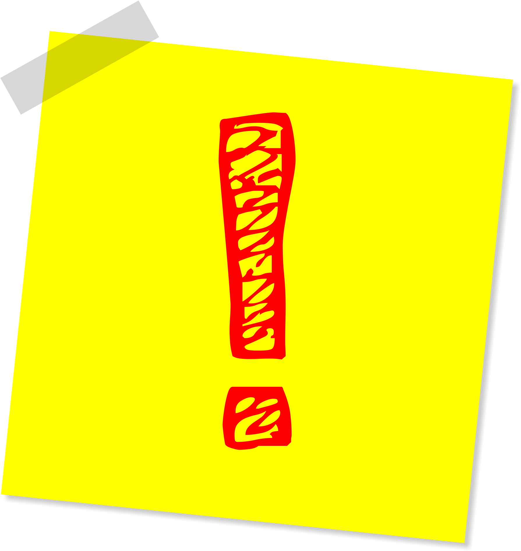 Exclamation Mark Sticky Note