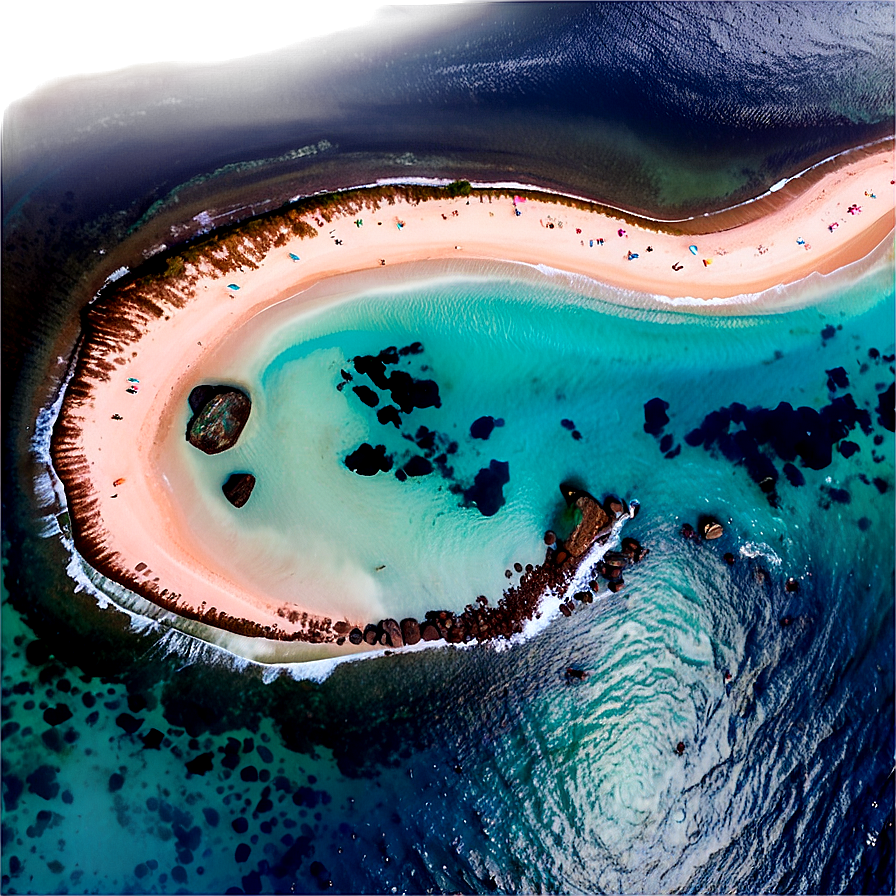 Exotic Beach Aerial View Png Tsn22