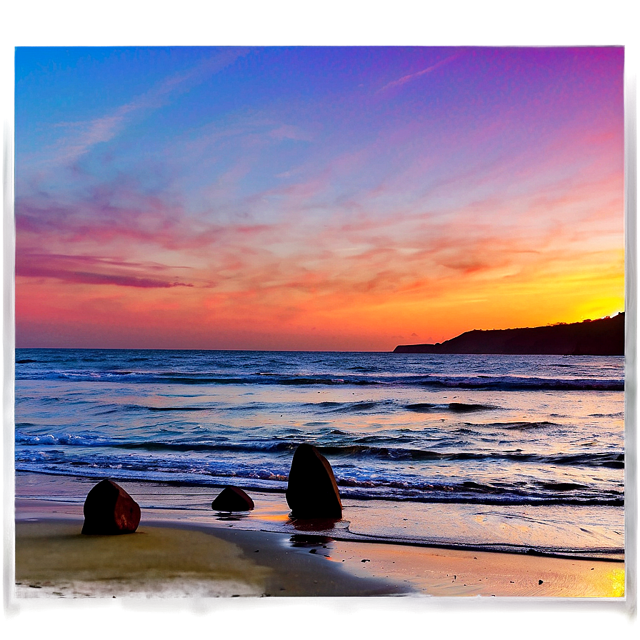 Exotic Beach Sunset Picture Png Lve