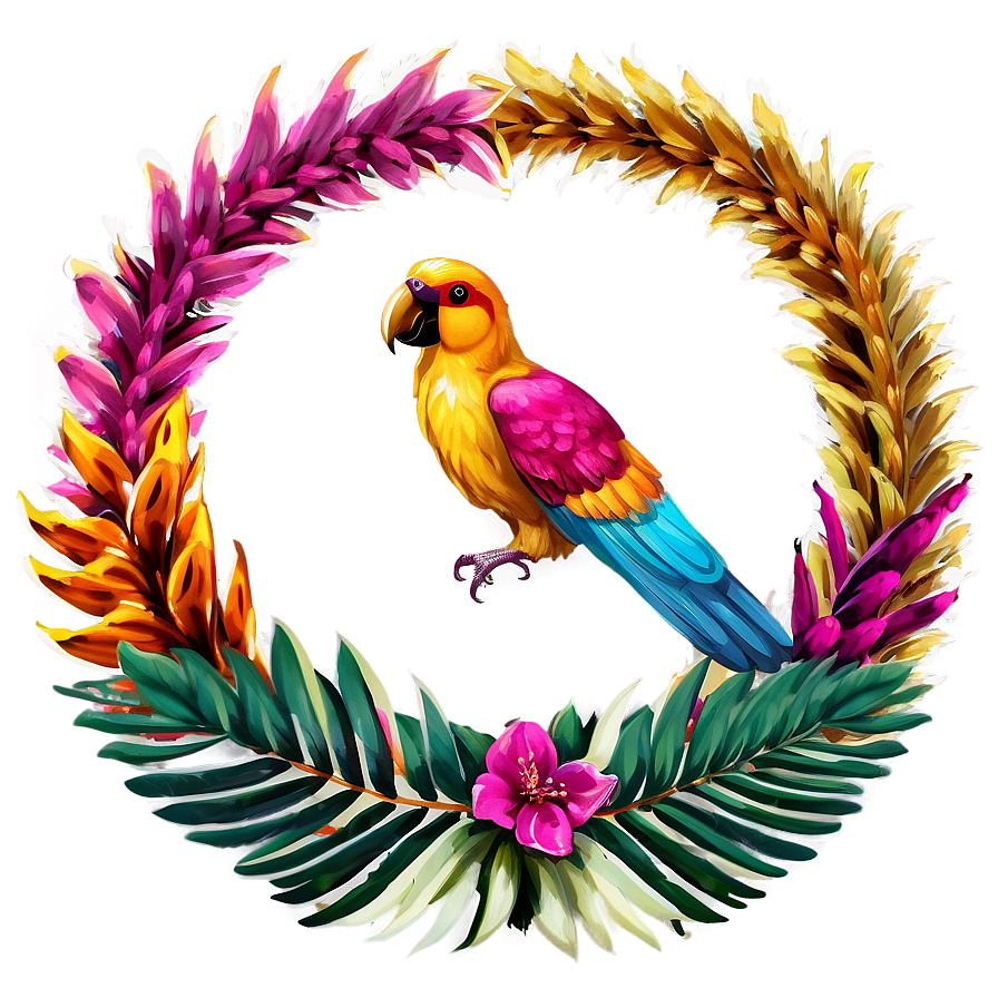 Exotic Bird Paradise Wreath Png Nla40