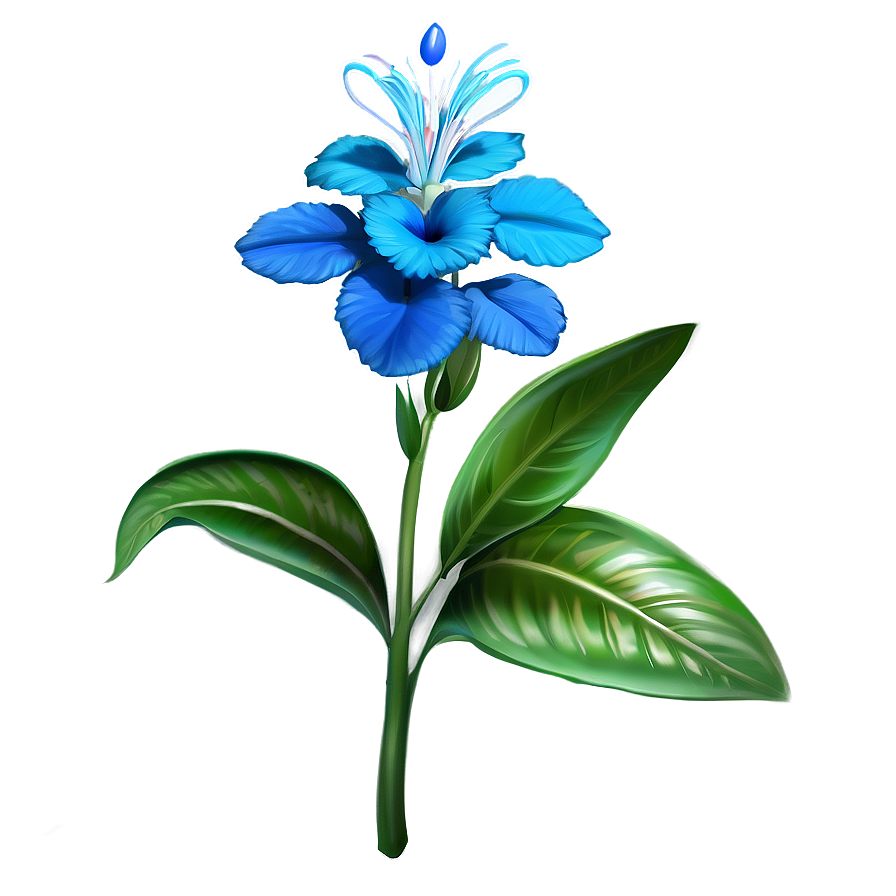 Exotic Blue Flower Png Vch