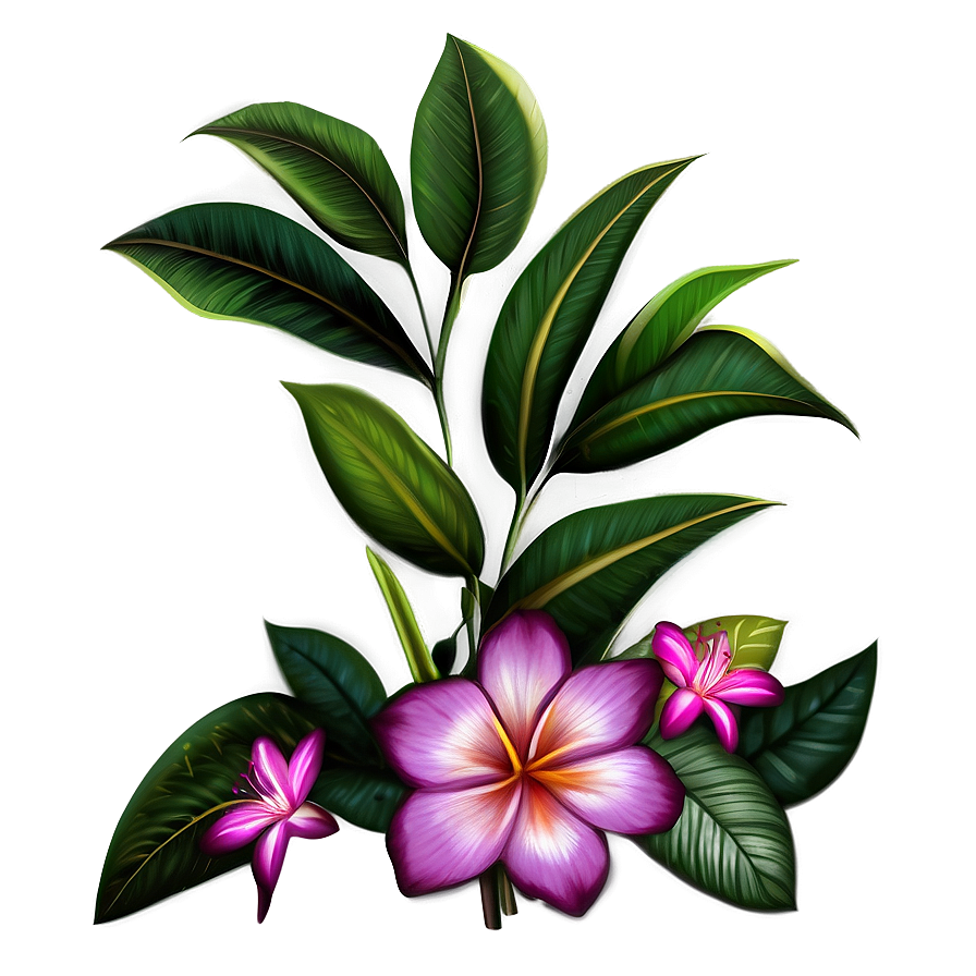 Exotic Floral Print Png Nld32