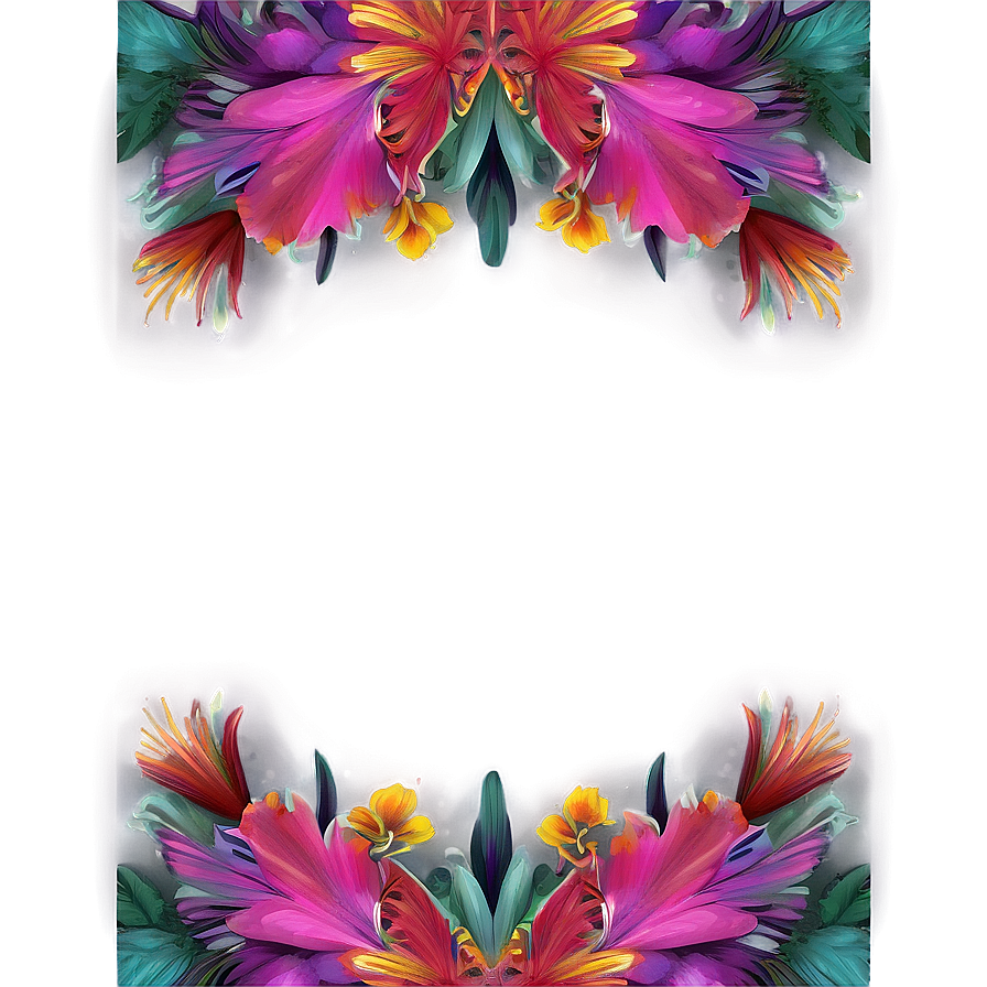 Exotic Floral Print Png Wly95