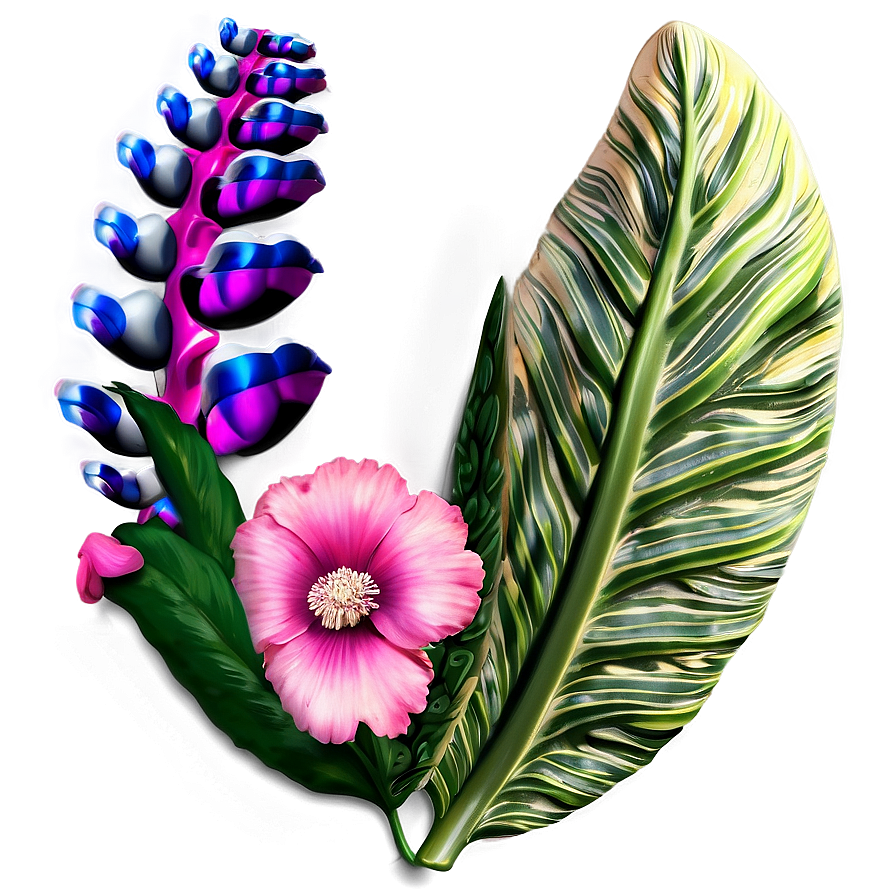 Exotic Floral Print Png Wri