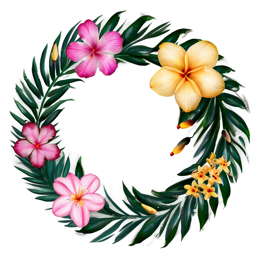 Exotic Flower Circle Png 06252024