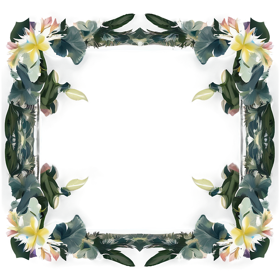 Exotic Flower Frame Png 2