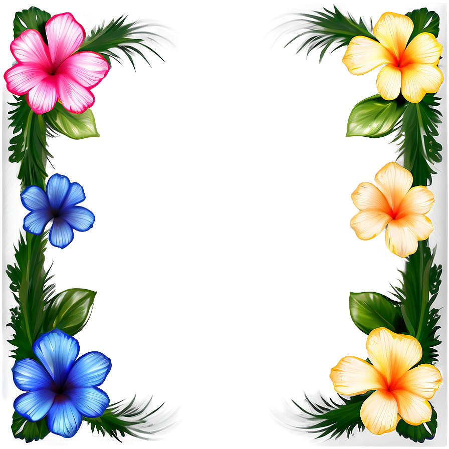 Exotic Flower Frame Png 82