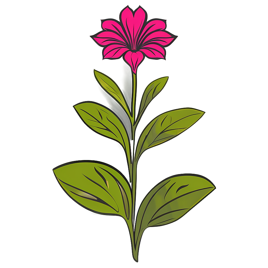 Exotic Flower Outline Drawing Png 27