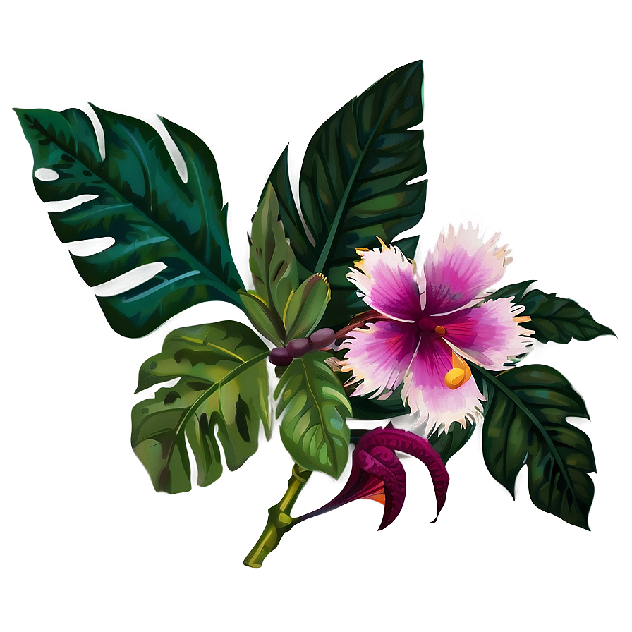 Exotic Indie Flower Composition Png 06252024