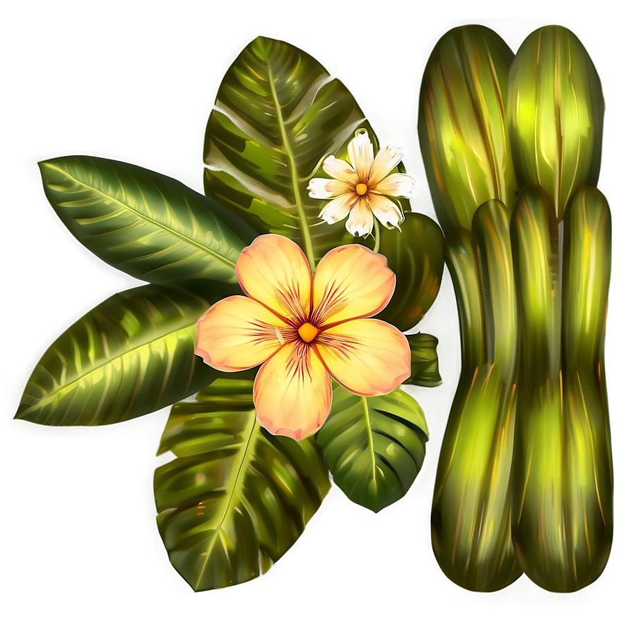 Exotic Indie Flower Composition Png Mhs54