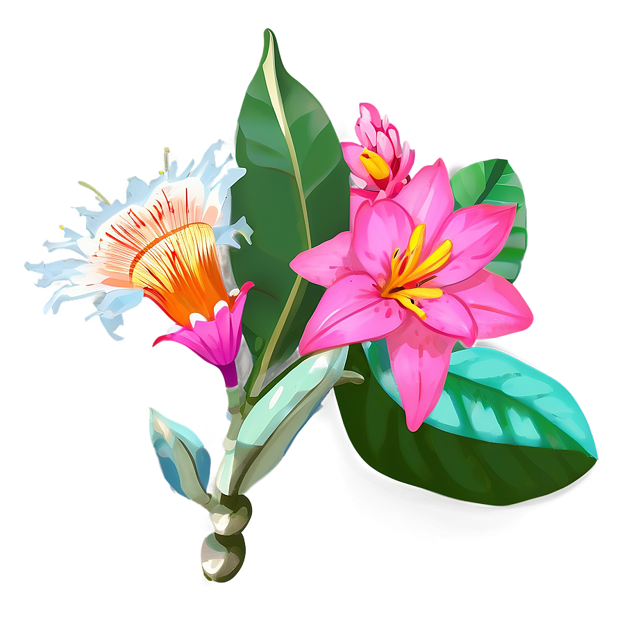 Exotic Indie Flower Composition Png Tpc