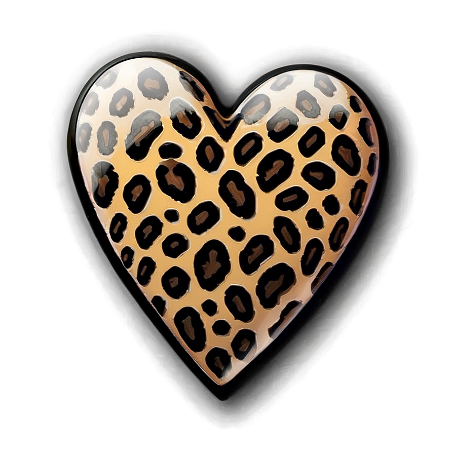 Exotic Leopard Heart Sketch Png 14