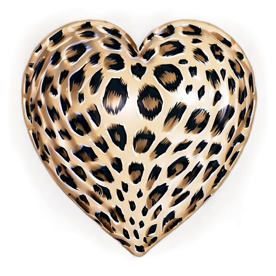 Exotic Leopard Heart Sketch Png Uck