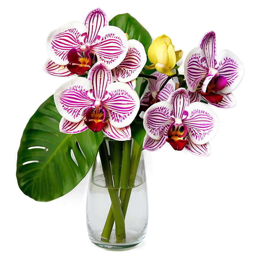 Exotic Orchids Bouquet Png Jwh51