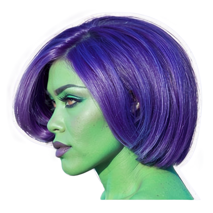 Exotic Purple Hair Alien Being Png 06272024