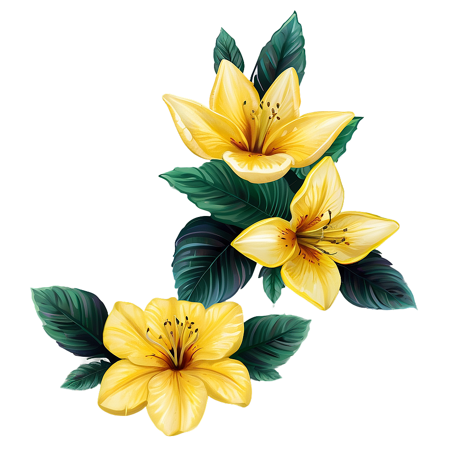 Exotic Yellow Flowers Png 74