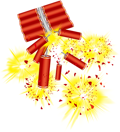 Exploding Firecrackers Illustration