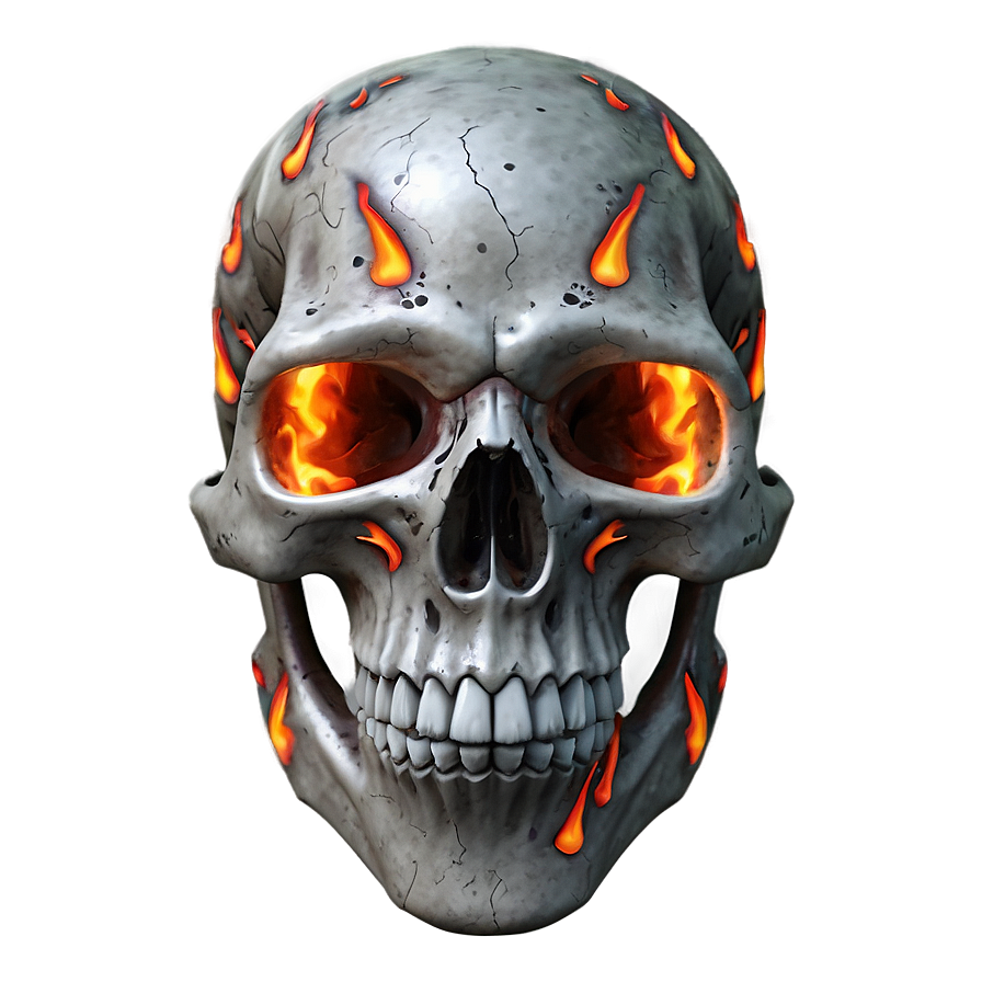 Explosive Skull Flame Png 06252024