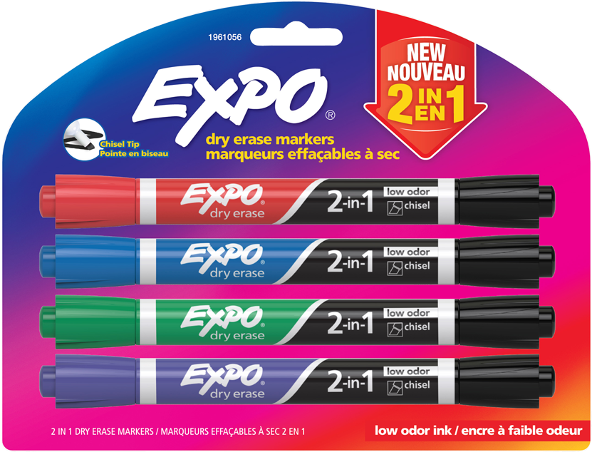 Expo2in1 Dry Erase Markers Packaging