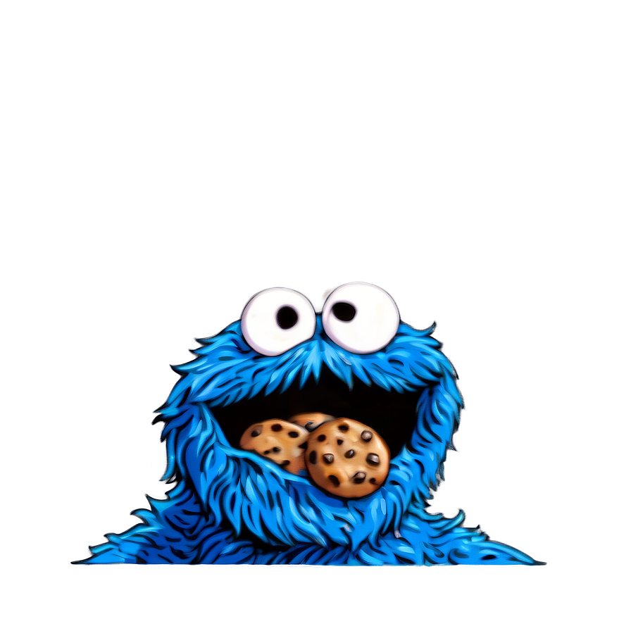 Expressive Cookie Monster Png Bod77