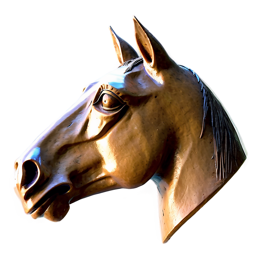 Expressive Horse Head Sculpture Png 06122024