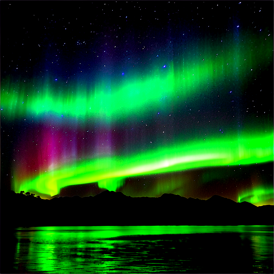 Exquisite Aurora Over Bay Png 83