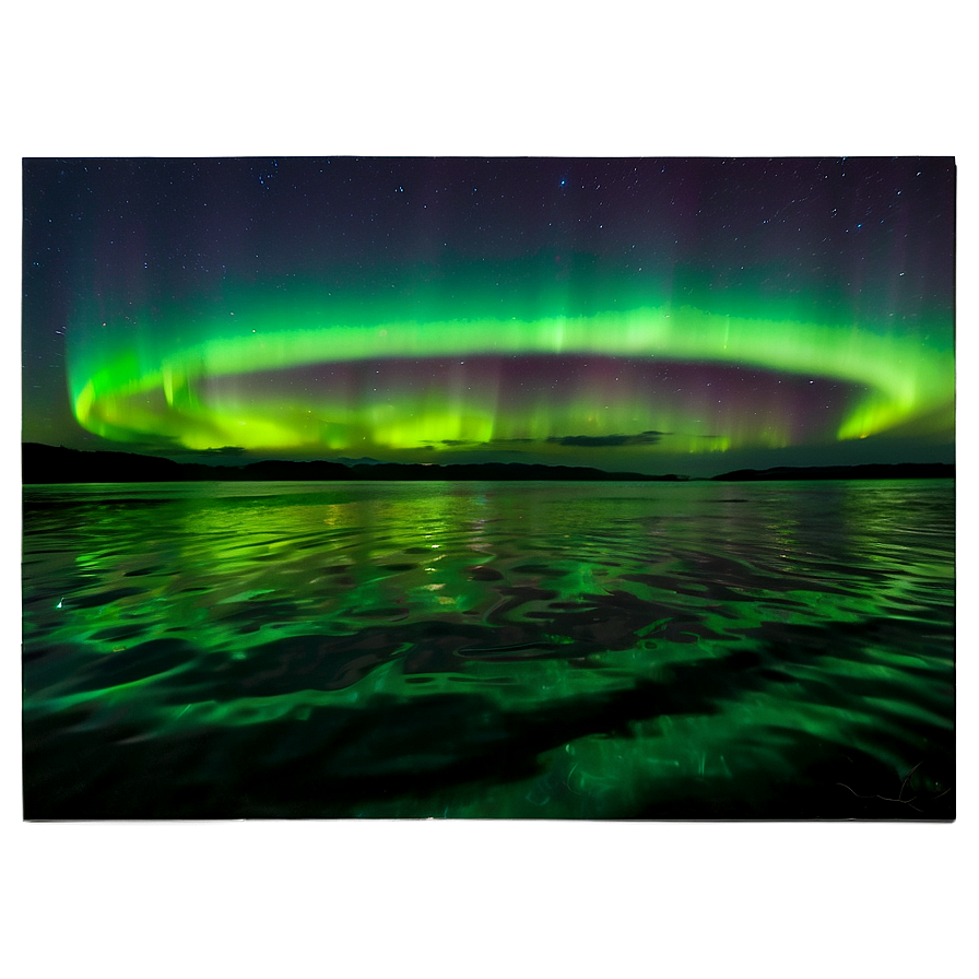 Exquisite Aurora Over Bay Png Ovv65