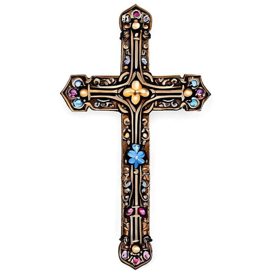 Exquisite Cross Decoration Png 06292024