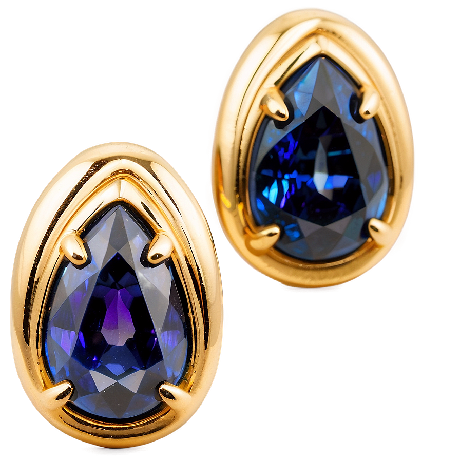 Exquisite Gold Gemstone Earrings Png 57