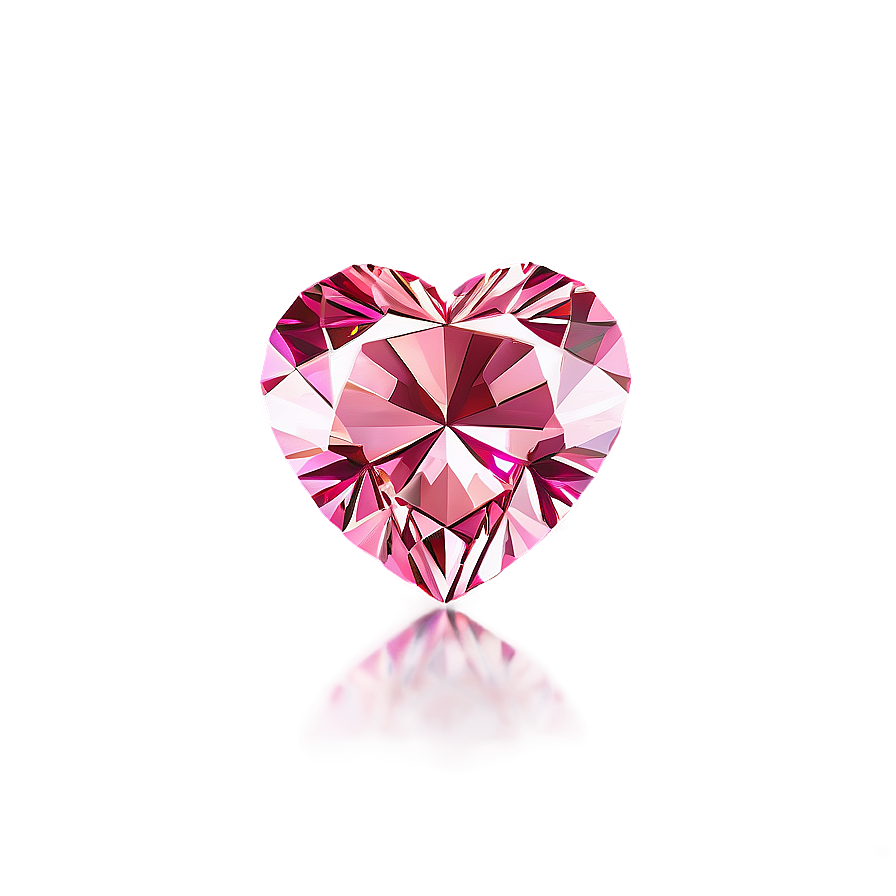 Exquisite Pink Diamond Heart Picture Png Ksf