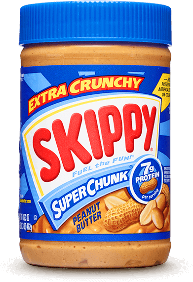 Extra Crunchy Skippy Peanut Butter Jar