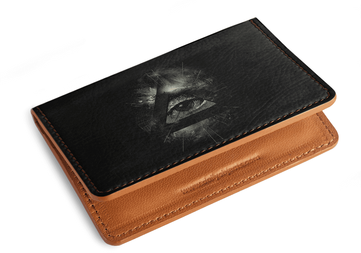 Eye Design Leather Wallet