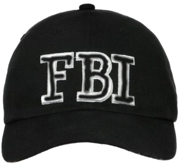 F B I Embroidered Black Cap