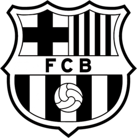 F C Barcelona Logo Blackand White