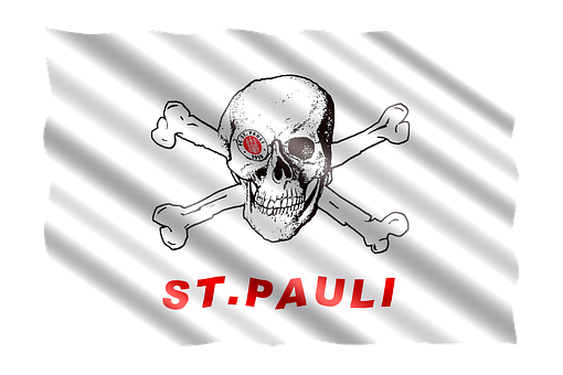 F C St Pauli Skull Flag