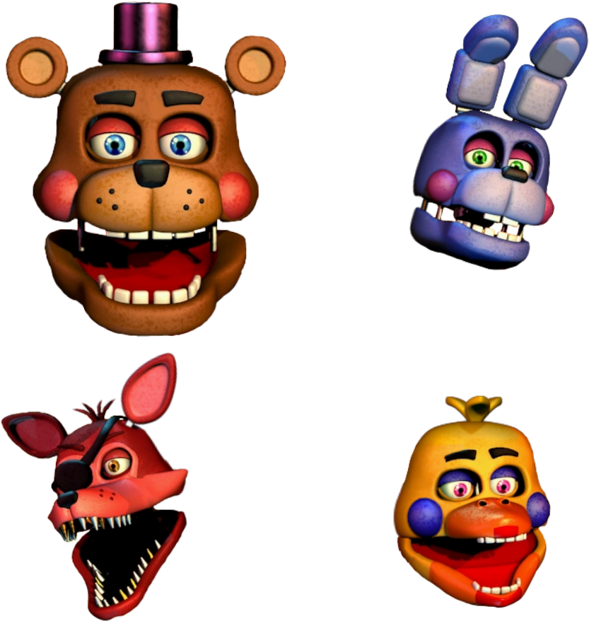 F N A F Animatronic Heads