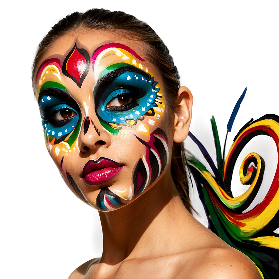 Face Paint Design Png Myn53